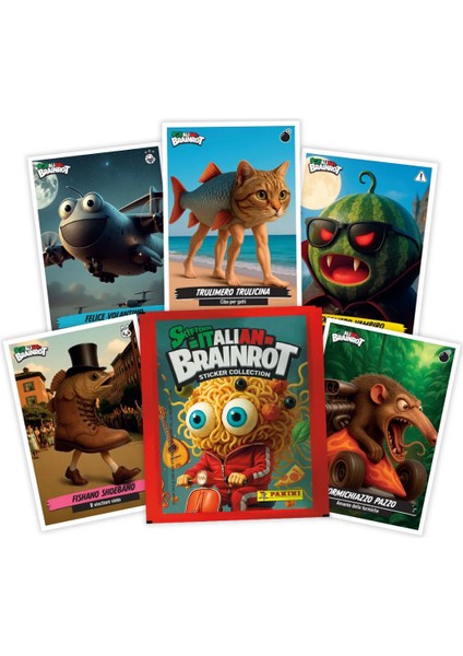 Official Panini Italian Brainrot Sticker Tung Tung Sahur 1 Paket (5çıkartma) fiyatları