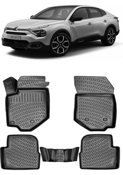 Citroen C4X Elektrikli 2023 Sonrası 3D Havuzlu Paspas Siyah
