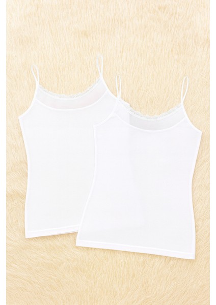 Kadın Pamuklu Likralı Ip Askılı Penye 2'li Atlet Q6K2K2T0KA