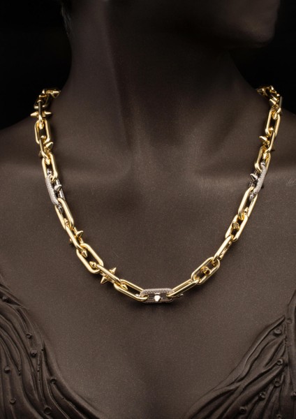 Çivili 14 Ayar Altın Tiffany Zincir Set fiyatları