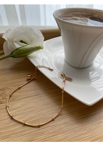 14 Ayar Altın Renk Çelik Bileklik