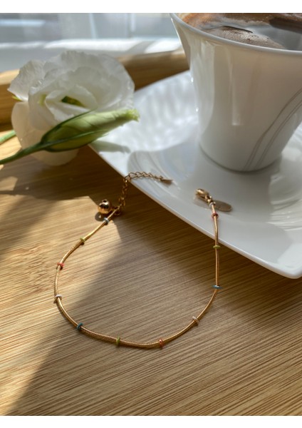 14 Ayar Altın Renk Çelik Bileklik modelleri