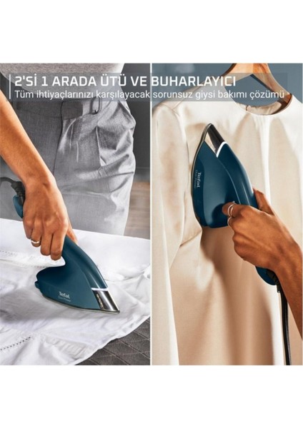 Iki Işlevli Buharlı Ütü ve Düzleştirici, Mavi Renkli, Pratik ve Etkili Kullanım modelleri