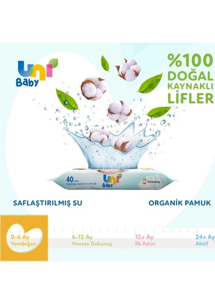 Bfs Uni Baby Yenidoğan Islak Havlu Mendil 3lü 120 Yaprak fırsatları
