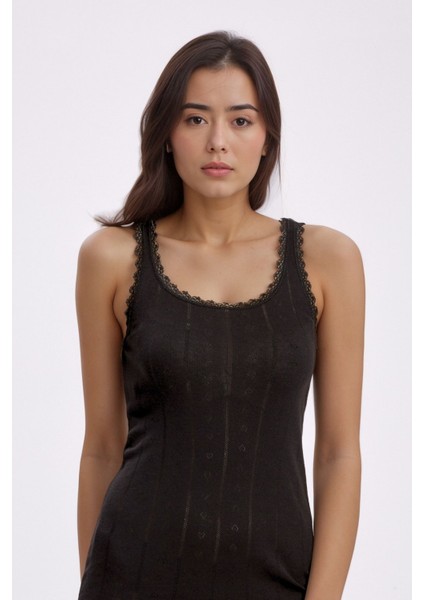 Kadın %100 Pamuklu Jakarlı Yumuşak Kumaş Kalın Askılı 2'li Atlet Qİ3K13LK5E.2L modelleri