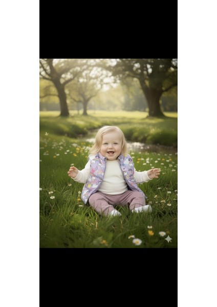 Laura Baby Renkli Sevimli Desen Kız Bebek/çocuk Şişme Yelek