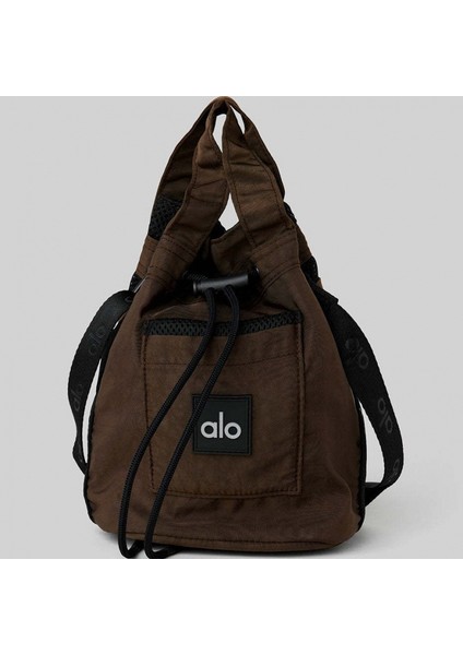 Alo Yoga Kova Çantası Kadın Eğlence Sporları Çapraz Askılı Mini Taşınabilir Açık Hava Saklama Çantası (Yurt Dışından)