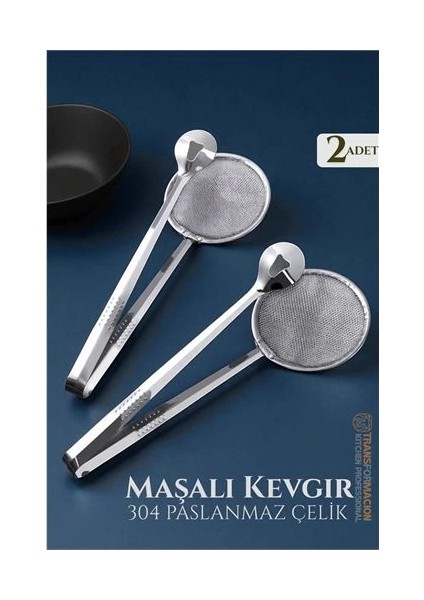 Bfs Maşalı Kevgir - Kızartma Maşası - Kızartma Süzgeci Multi 2 Adet