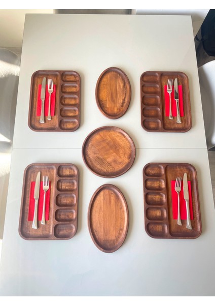 Rowena Ahşap ( 1.sınıf Kalite Kayın Ağacı ) 7 Parça Kahvaltı Takımı, Kahvaltılık, Sunumluk fiyatları
