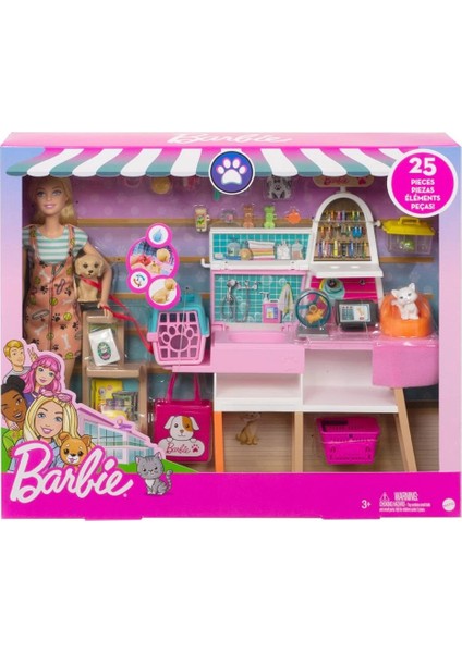 Bfs GRG90 Barbie ve Evcil Hayvan Dükkanı Oyun Seti
