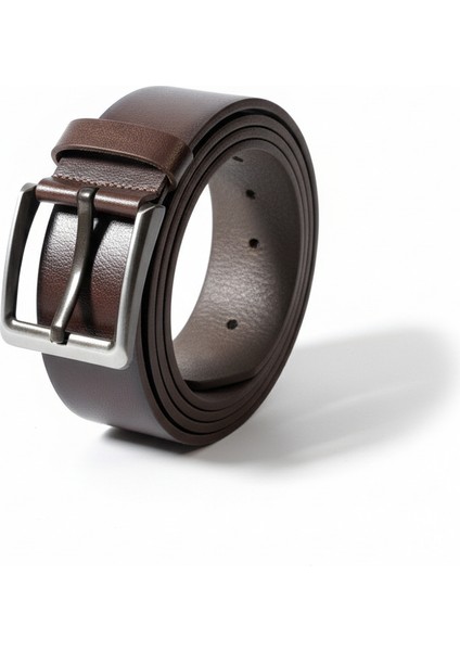 Hakiki Deri Erkek Spor Kemer 4.5 cm Metal Tokalı Kalın Kemer