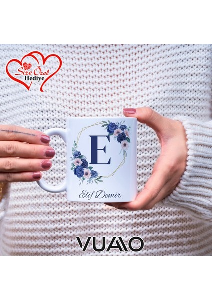 Kişiye Özel Isimli ve Harfli Kupa ve Mouse Pad Seti,kaymaz Taban - Baskılı Mousepad fırsatları