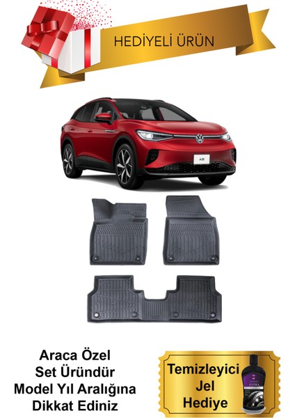 Volkswagen Id4 2024 ve Sonrası 4d Havuz Paspas Takımı (Hediyeli)