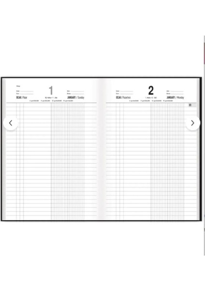 2026 Ciltli Sert Kapak Ticari Kasa Ajandası 17X24 cm 432 Sayfa (111-TCK) Siyah fiyatları