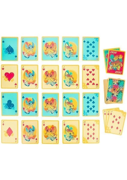 Stitch Waterproof Playing Cards Oyun Kartı Lisanslı Orijinal modelleri