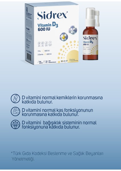 Vitamin D3 Sprey 600 Iu | Takviye Edici Gıda modelleri