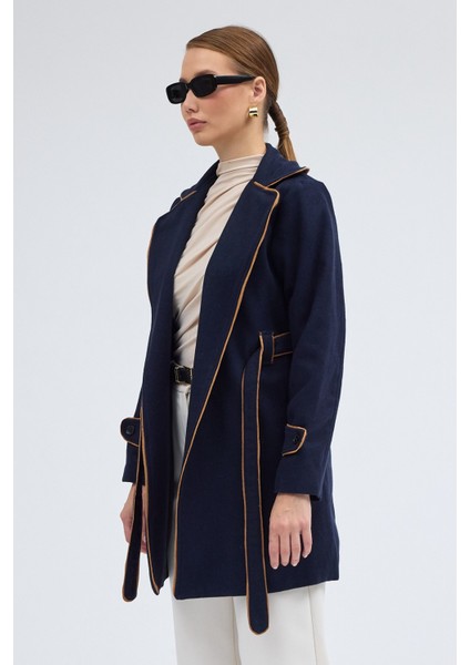 Kaban ve Kemer Kaşe Kadın Şık Yaka