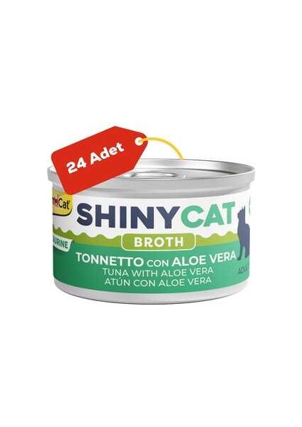 Elit Gimcat Shinycat Broth Aloe Veralı Ton Balıklı Kedi Konservesi 70GR 24LÜ fiyatları