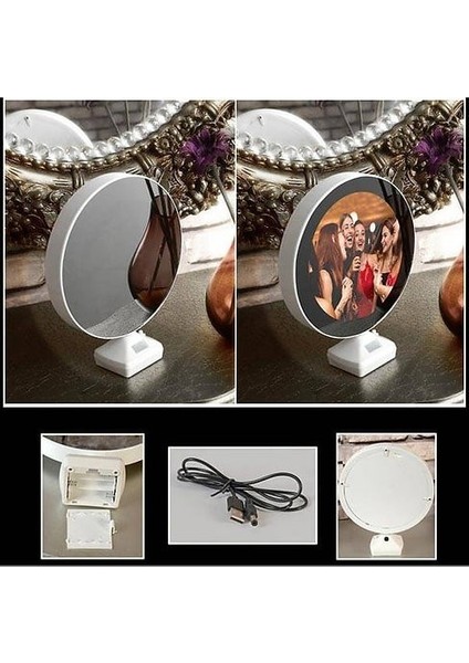 Fotoğraflı Sihirli Ayna Işıklı Fotoğraf Çerçevesi N-36