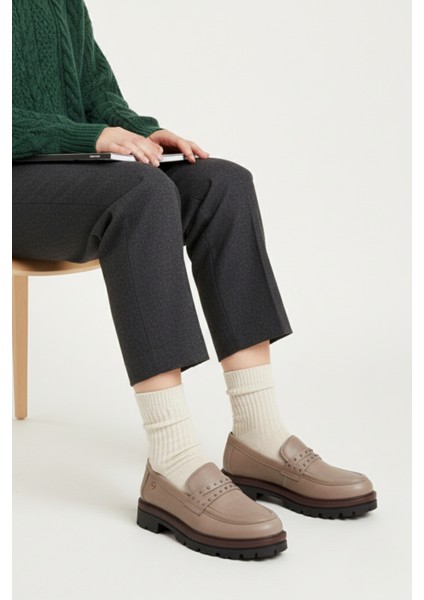 Kadın Deri Loafer Ayakkabı D25KA-3175