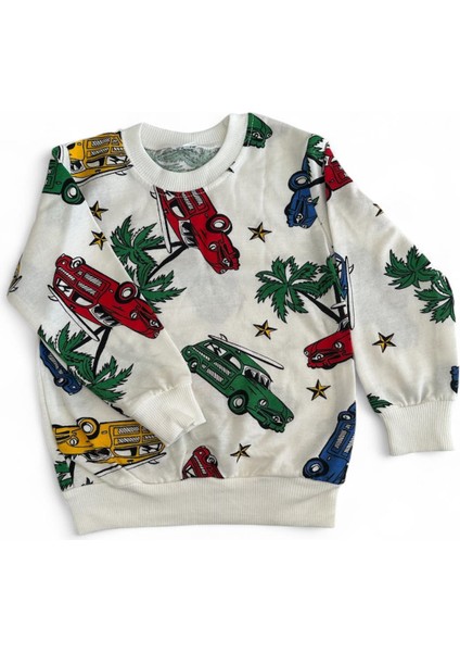 Erkek Çocuk Araba Baskılı %100 Pamuk Mevsimlik Pijama Takımı fiyatları