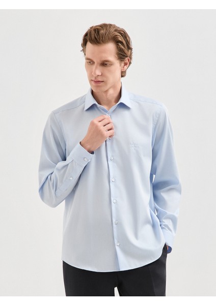 Erkek Modern Fıt Gömlek-Açık Mavi fiyatları
