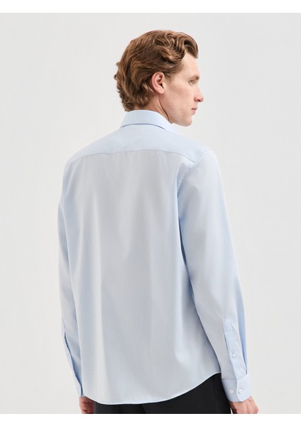 Erkek Modern Fıt Gömlek-Açık Mavi fırsatları