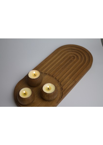 Dekoratif Ahşap Sunum Tabağı - Masif Gürgen - Modern Tasarım Aksesuarı fırsatları