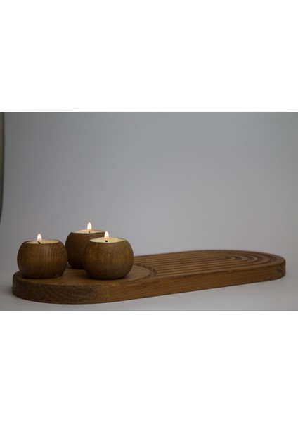 Dekoratif Ahşap Sunum Tabağı - Masif Gürgen - Modern Tasarım Aksesuarı indirimleri