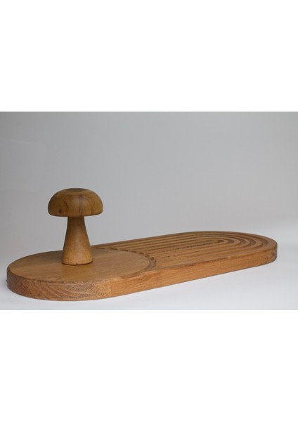 Dekoratif Ahşap Sunum Tabağı - Masif Gürgen - Modern Tasarım Aksesuarı