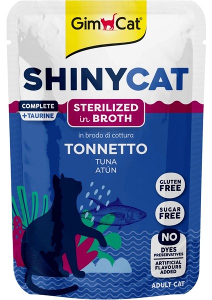 Elit Gimcat Shinycat Pouch Sos Içinde Ton Balıklı Kısırlaştırılmış Kedi Konservesi 70GR