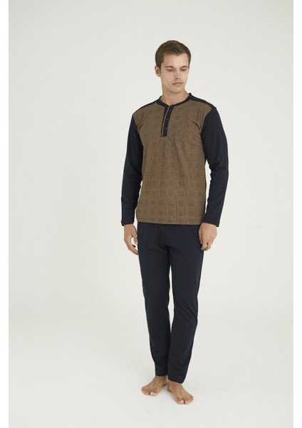 Battal Midi Yaka Pijama Takımı 9110