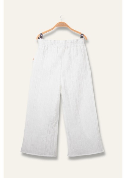 Kız Çocuk Bol Pantolon - Beyaz fiyatları