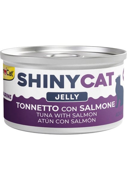 Elit Gimcat Shinycat Jelly Somon ve Ton Balıklı Kedi Konservesi 70GR