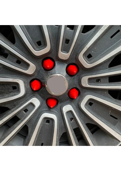 Sivri Mermi Bijon Kapağı Sökme Aparatlı 20 Li Set 17 Mm-19 mm Kırmızı modelleri