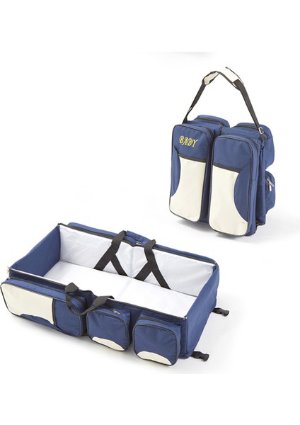 Cybe Bebek Katlanır Yatak Mumya Çantası Omuz Mumya Çantası Çok Fonksiyonlu Büyük Kapasiteli Yatakta Yatak Artı Cibinlik Oyun Parkı (Yurt Dışından)