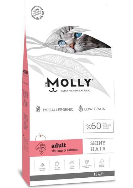 Elit Molly Karidesli ve Somonlu Yetişkin Kedi Maması 15KG