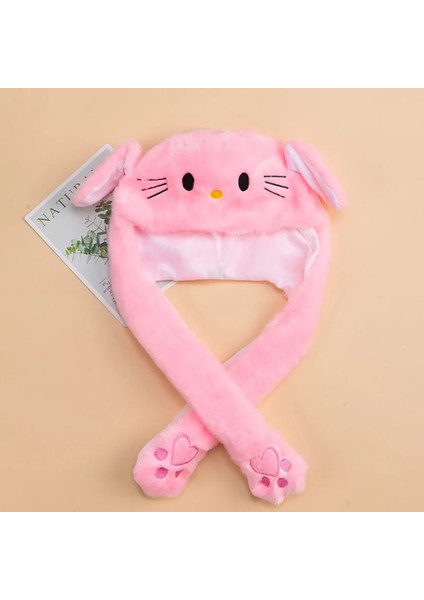 Sanrio Kuromi Hello Kitty Şapka Kulakları Hareket Eden Şapka Işıklı Modlu Peluş Bere Şapka fiyatları