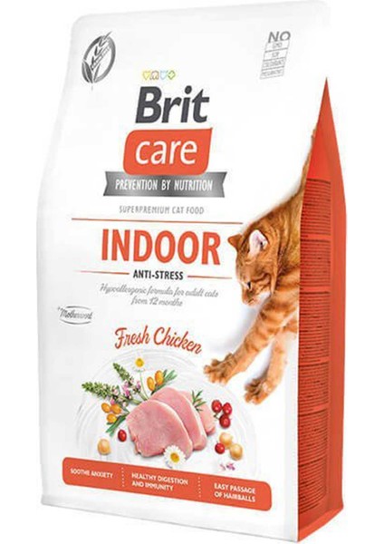 Elit Brit Care Indoor Stres Azaltıcı Ev Kedileri Için Tahılsız Yetişkin Kedi Maması 2kg