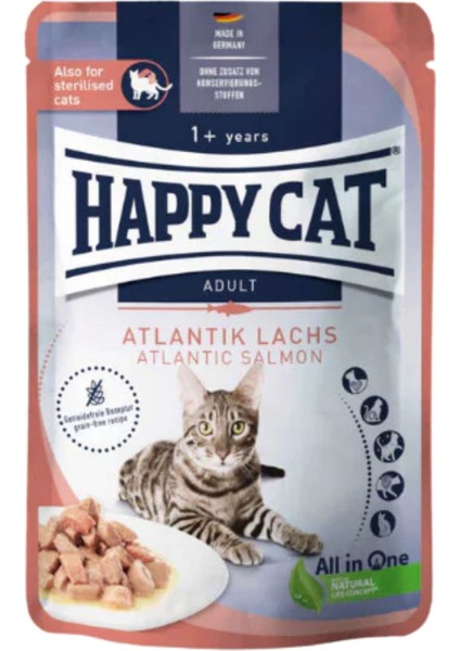 Elit Happy Cat Somonlu Tahılsız Kedi Yaş Maması 85GR