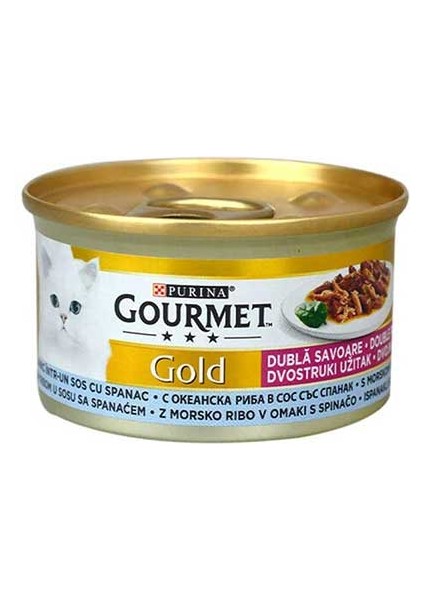 Elit Gourmet Gold Okyanus Balığı ve Sebzeli Yetişkin Kedi Konservesi 85GR