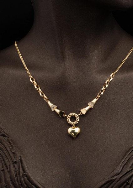 Zincirli Kalp Ikili Set 14 Ayar Altın fiyatları