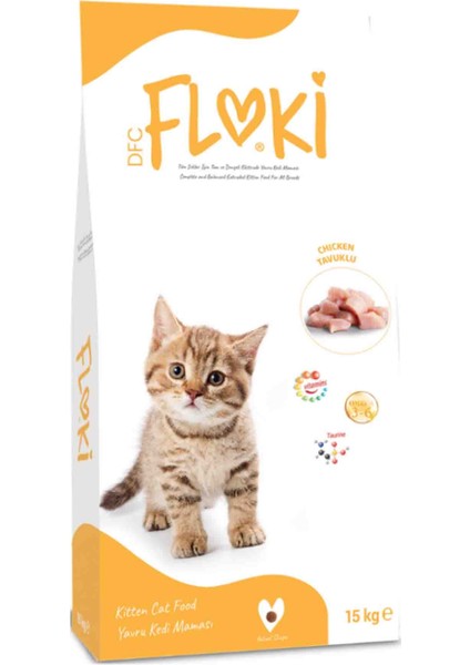 Elit Floki Tavuklu Yavru Kedi Maması 15KG