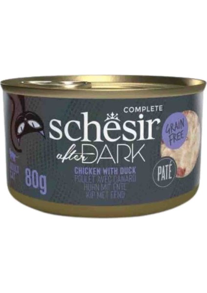 Elit Schesir After Dark Tavuklu ve Ördekli Yetişkin Kedi Konservesi 80GR