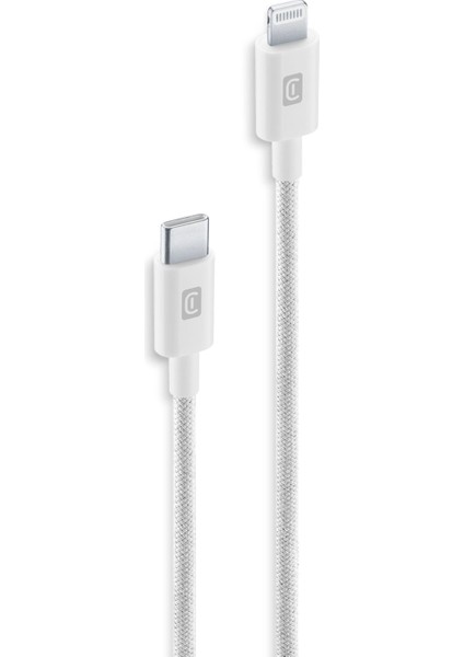 Cellularlıne Usb-C To Usb-C Örgü Dayanıklı 150 cm Şarj Kablosu Beyaz