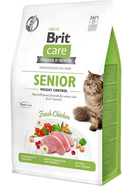 Elit Brit Care Senior Kilo Kontrolü Için Tahılsız Tavuklu Yaşlı Kedi Maması 2kg