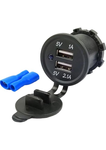 Powermaster IC-266C 28 mm Pano Tipi USB 8-32 Volt Giriş 5V 2.1 Amper Çıkış Araç Oto Çakmaklık Tipi USB Şarj Soketi indirimleri