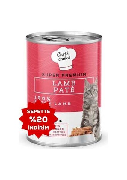 Elit Chefs Choice Kuzu Etli Yetişkin Kedi Konservesi 400GR