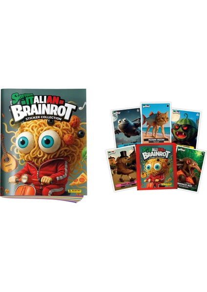 Official Lisanslı Panini Italian Brainrot Sticker Album+ 2 Paket (10 Çıkartma) fiyatları