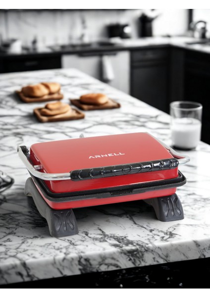 Granit Yüzeyli 1800 W Sağlıklı ve Yapışmaz Tost Makinesi, Pratik Kullanım Sağlar